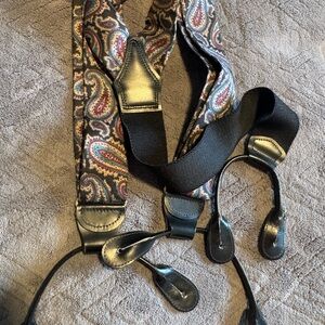 Men's Paisley Suspenders in Multi-Color - Classic Adjustable Braces